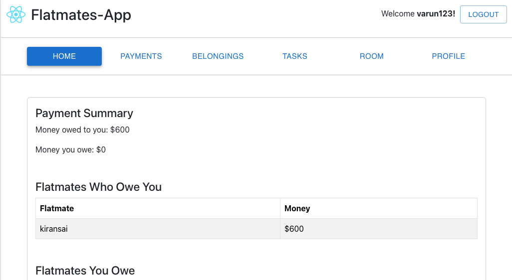 Flatmates App